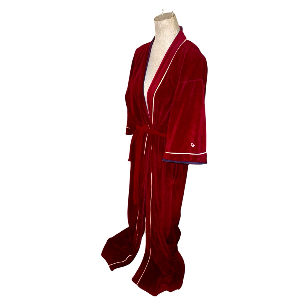 Very Rare Vintage Christian Dior Monsieur Velvet Robe | 1980s Designer Lounge